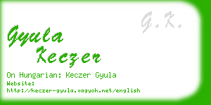 gyula keczer business card